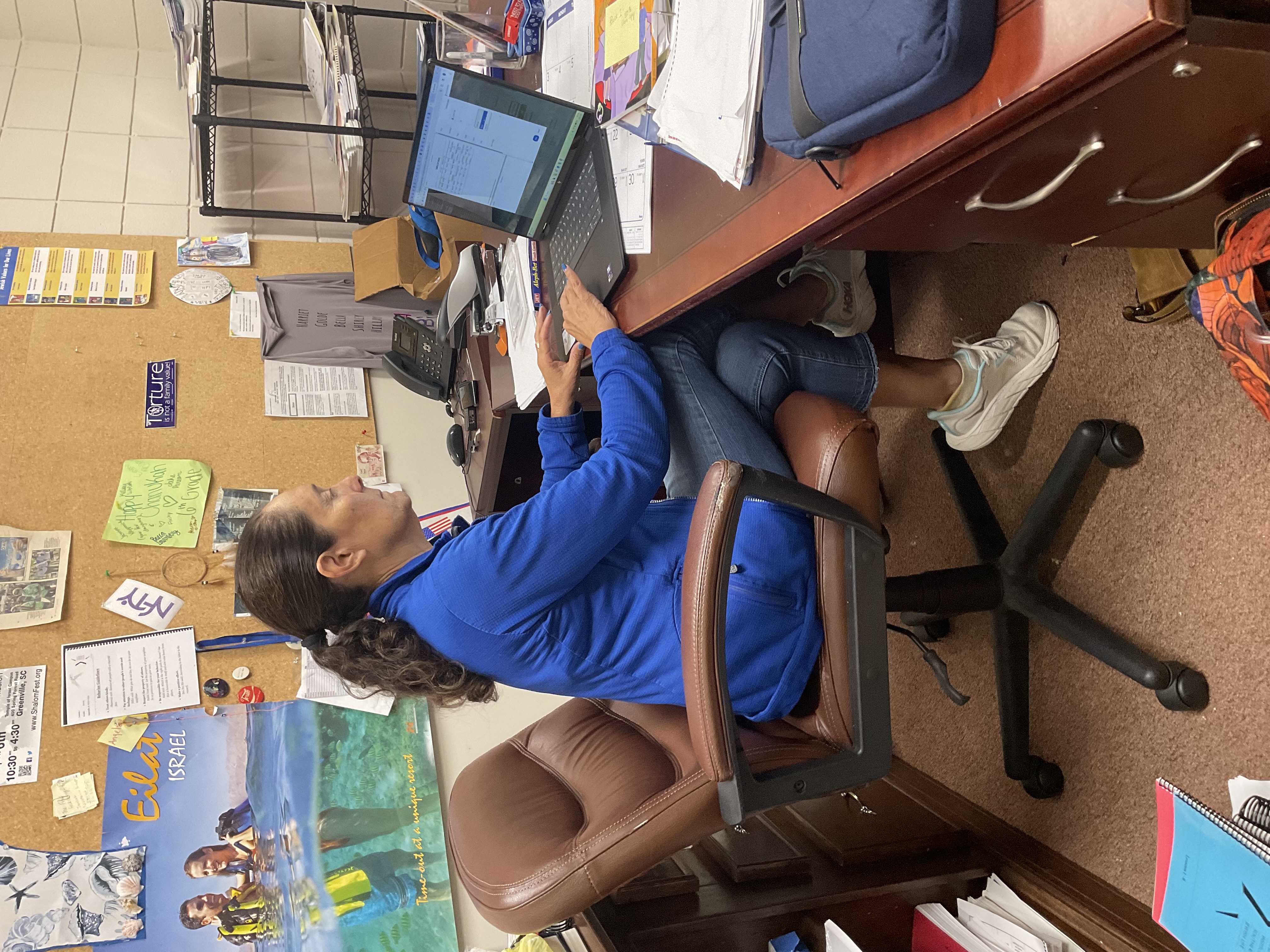 Before — posture at desk