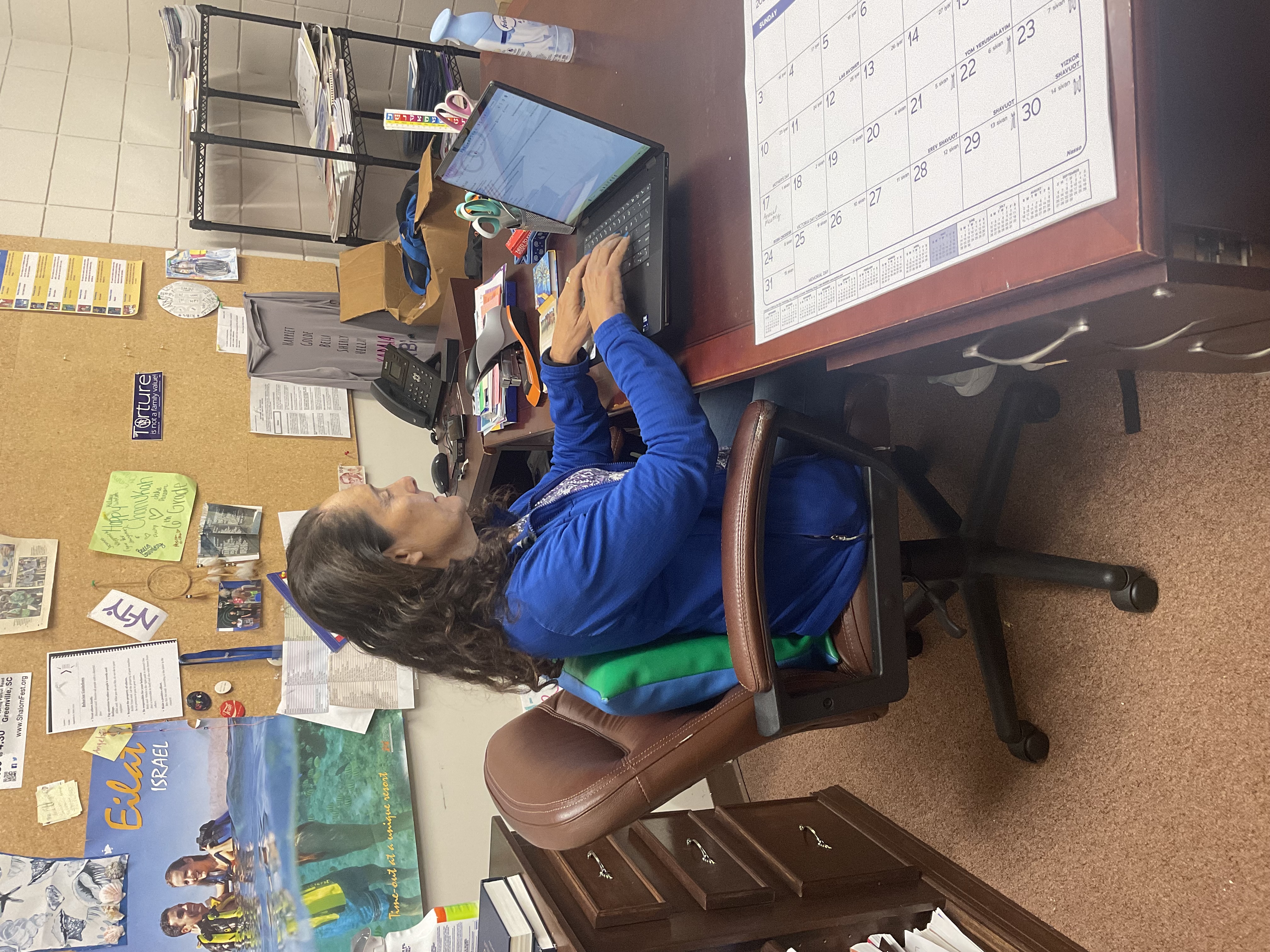 After — improved posture at desk